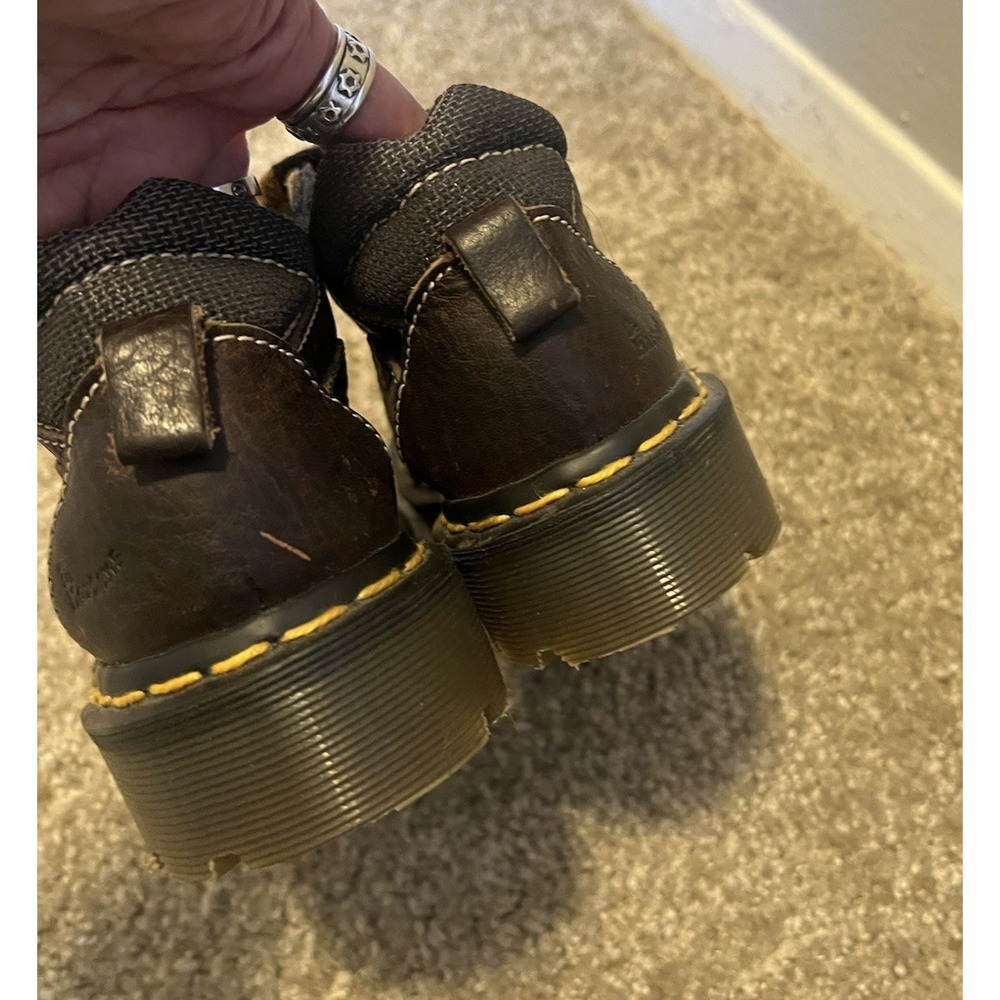 Dr Martens Kids 9852‎ Brown Leather Oxford Shoes 13 Made In England - Picture 7 of 9